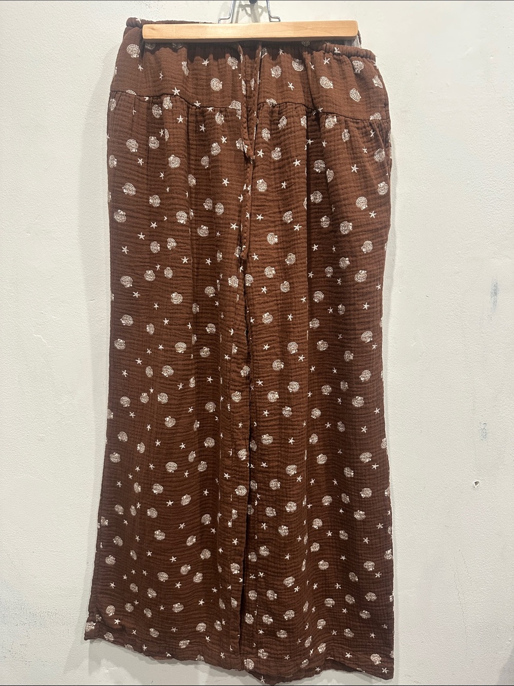 Cali 1850 shell wide leg harem cotton breezy seaside coastal theme cozy large